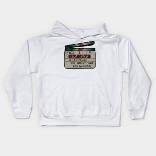 Clapboard - Reminder - Go submit your assignment Kids Hoodie